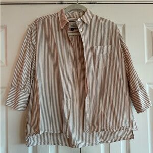 Tan and White Tuckernuck Button Down